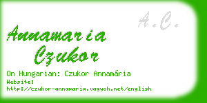 annamaria czukor business card