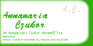 annamaria czukor business card